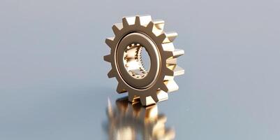 Close-up of the golden cog photo