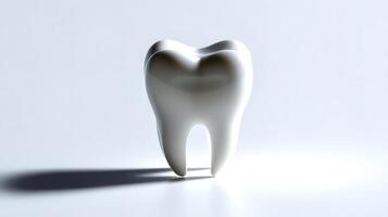 A close-up tooth on a plain background photo