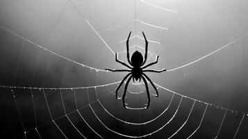 Spider on a web with a haze photo