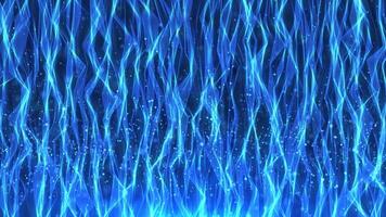 The blue light from the dust particles creates beautiful bokeh. elegant abstract background with light particles. Abstract background particles. Seamless looping video