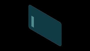 Digital bar chart with growing business concept. Animation futuristic graph. Digital bar chart. 4K animated in isometric style. Transparent background with alpha channel video