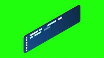 Isometric coding screen animation. Coding programming technology. Programming concept. Technology animation. 4K animated in isometric style video