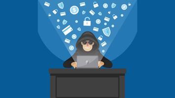 Hacker With Laptop Computer Stealing Passwords And Breaking In Confidential Data 2D Cartoon Animation video