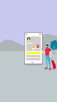 Hands With Smartphone And Taxi Application, City Silhouette With Skyscrapers And Tower On Vertical 2D Cartoon Animation video