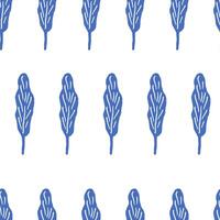 Hand Drawn Leaf Repeat Pattern vector