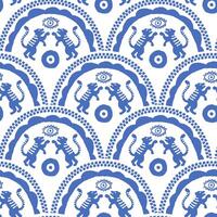 Tiger Arch Motif Pattern vector