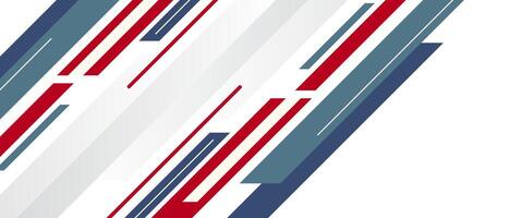 Dynamic Geometric Abstract Background With Red and Blue Stripes vector