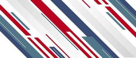 Dynamic Geometric Abstract Background With Red and Blue Stripes vector