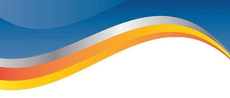 Abstract Blue Orange Wave Background With Gradient Design vector