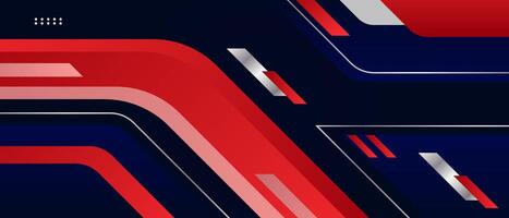Abstract red and blue lines on a black background vector
