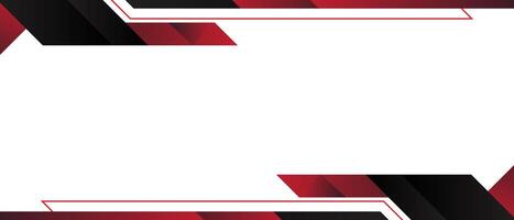 Abstract red and black background with a white border vector