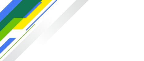 Abstract Geometric Background With Blue Yellow Green Stripes Design vector