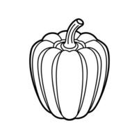 Capsicum line icon. Capsicum outline icon isolated on white background vector