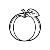 Apricot Line Icon. Sleek Template on White Background vector