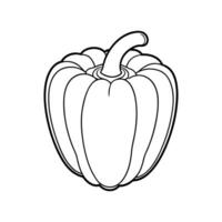 Capsicum line icon. Capsicum outline icon isolated white background vector