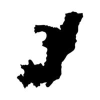 isolated simplified illustration icon with black silhouette of Republic of the Congo map. White background vector