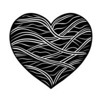 hand drawn love forever lines black color. vector