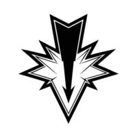 a black and white logo of a star with a starburst vector
