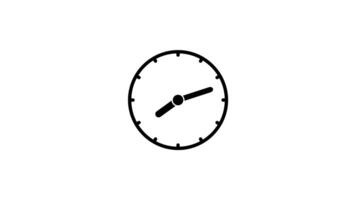 simple clock animation, white and green screen background video
