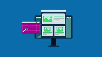 Website SEO Ranking, Boosting SEO Traffic and Data Analytics, Digital Marketing Report, 2D Animation Clip video