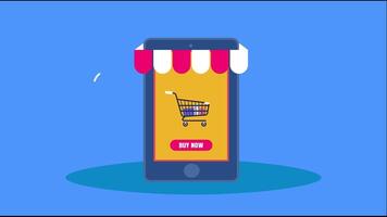 Online Store Delivery, Mobile Delivery App, eCommerce Shopping on Mobile, 2D Animation Clip video