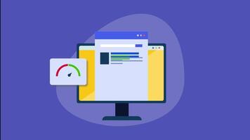 SEO optimization strategy, Website performance analysis, Website loading speed, Speed test checking, SEO speed optimization - 2d animation video