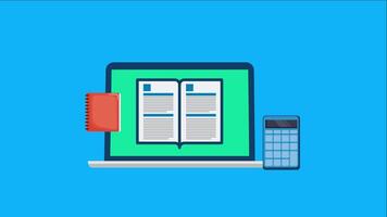 Online Education Courses, Note-Taking from Online Classes and Exams, Educational App, 2D Animation Clip video