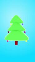 3D Christmas Tree Rotating Animation Vertical video