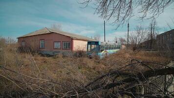 House secluded and left for a better life elsewhere after soviet collapse.. video