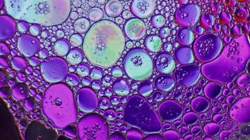 Abstract Colorful and Shiny Oil Spheres Pattern video