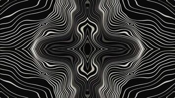 Holographic light monochrome lines dark background animation. Abstract wavy liquid texture motion. video