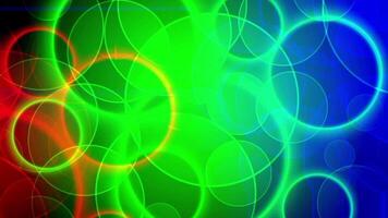 animation circle light liquid soft motion. Abstract green shiny neon lines. video