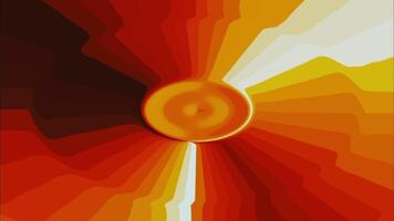 red gold liquid glowing wavy dynamic surface background. flow circle loop motion. video