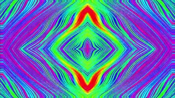 holográfico néon luz fundo animação. abstrato ondulado líquido espelho brilhante fundo. video