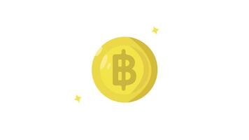 bitcoin coin cryptocurrency icon animation , looping animation with alpha channel video