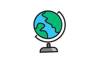 Animated globe icon . Seamless looping with alpha channel on transparent background video