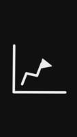 A graph chart with a arrow pointing up video