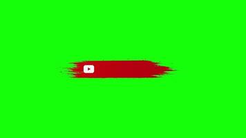 Modern social media lower thirds animation space available for username tex on green screen video