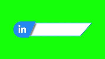Modern social media lower thirds animation space available for username tex on green screen video