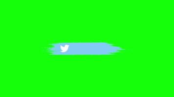 Modern social media lower thirds animation space available for username tex on green screen video