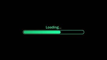Loading progress bar animation green screen background 4k video