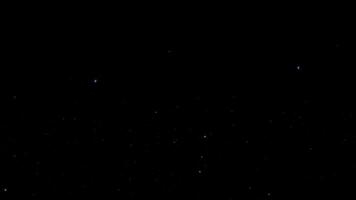 Loop white star particle flow on black abstract background video