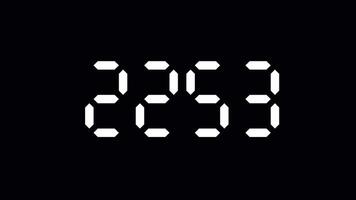 Abstract random white digital number text style on black background video