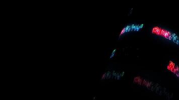 Block Chain glow neon text abstract loop background video