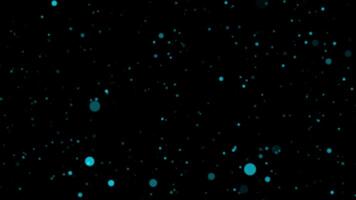 Abstract animation loop blue bokeh particles glow flow up video