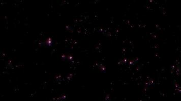 abstrato ciclo brilho Rosa estrelas partículas fluxo acima video