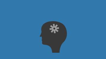 Animated flat design problem solving illustration video