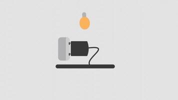 Animated flat design problem solving illustration video