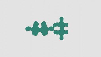 Animated flat design problem solving illustration video