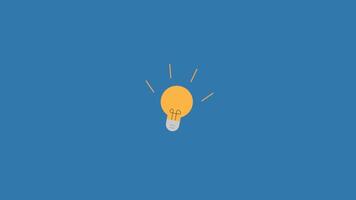 Animated flat design problem solving illustration video